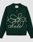 Tricot avec logo fleuri - Vert