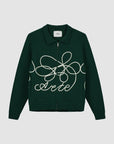 Tricot avec logo fleuri - Vert