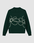 Tricot avec logo fleuri - Vert
