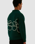 Tricot avec logo fleuri - Vert