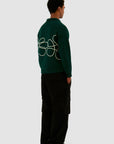 Tricot avec logo fleuri - Vert