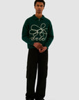 Tricot avec logo fleuri - Vert