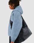 Grand sac brillant - Marine